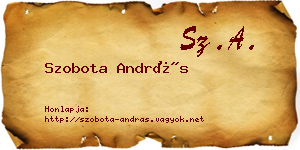 Szobota András névjegykártya